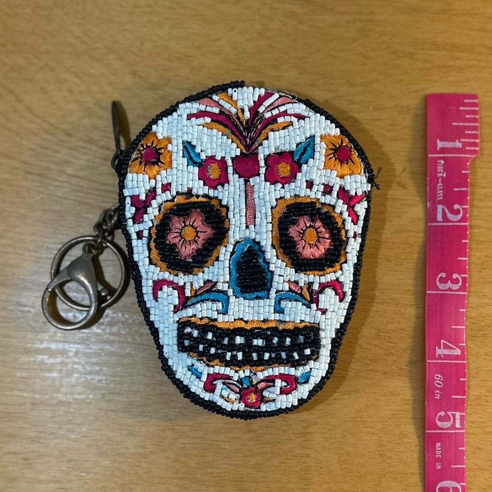 Mary Frances Sugar Skull Coin Purse